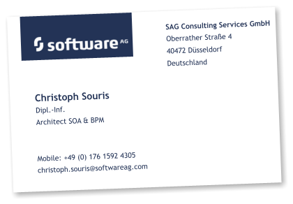 Architect SOA & BPM at Software AG Consulting Services GmbH